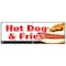 Signmission HOT DOG & FRIES COMBO BANNER SIGN all beef french franks meal deal B-72 Hot Dogs & Fries Combo - alternate 1